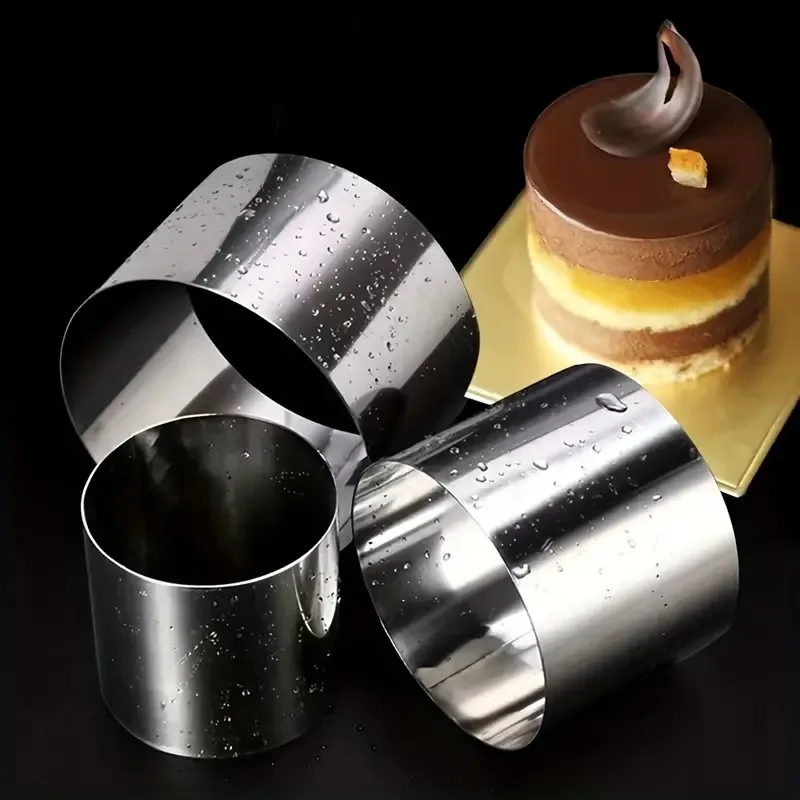 Mini Round Stainless Steel Mousse Ring Mold Mini Cake Mould Kitchen Bakeware Decoration Tools DIY Baking Accessories