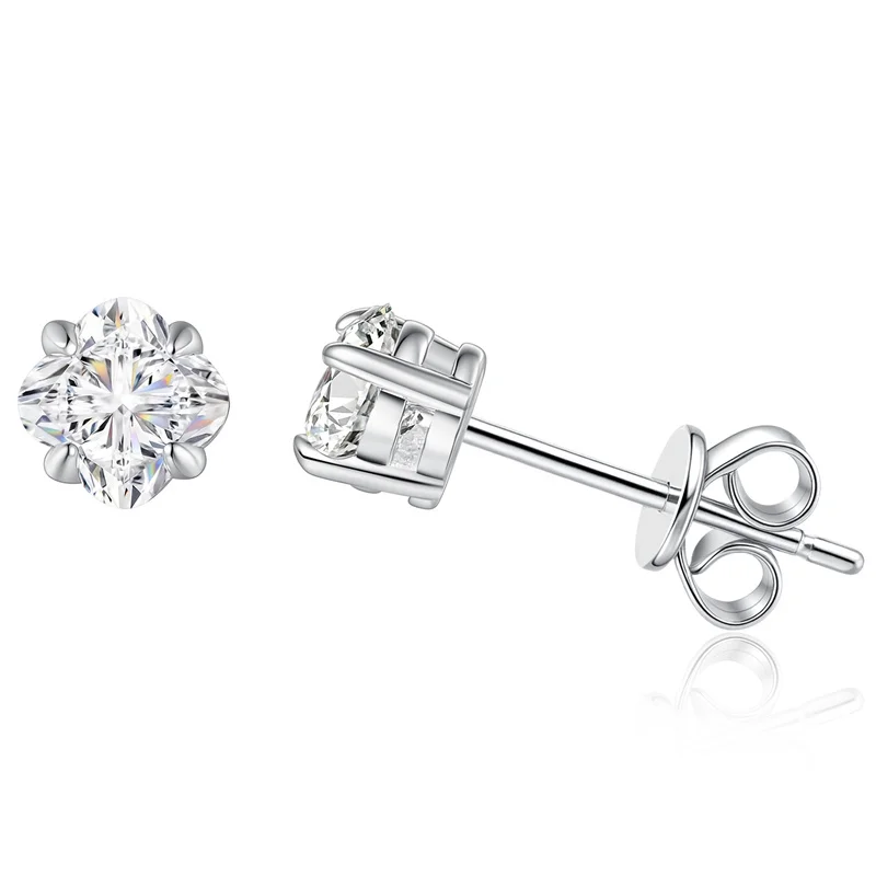 

Серьги E332 Lefei Fashion Color D с классическим дизайном в виде четырехлистного клевера, инкрустированные муассанитами, для женщин, из стерлингового серебра 925 пробы, ювелирное украшение для вечеринок, подарок