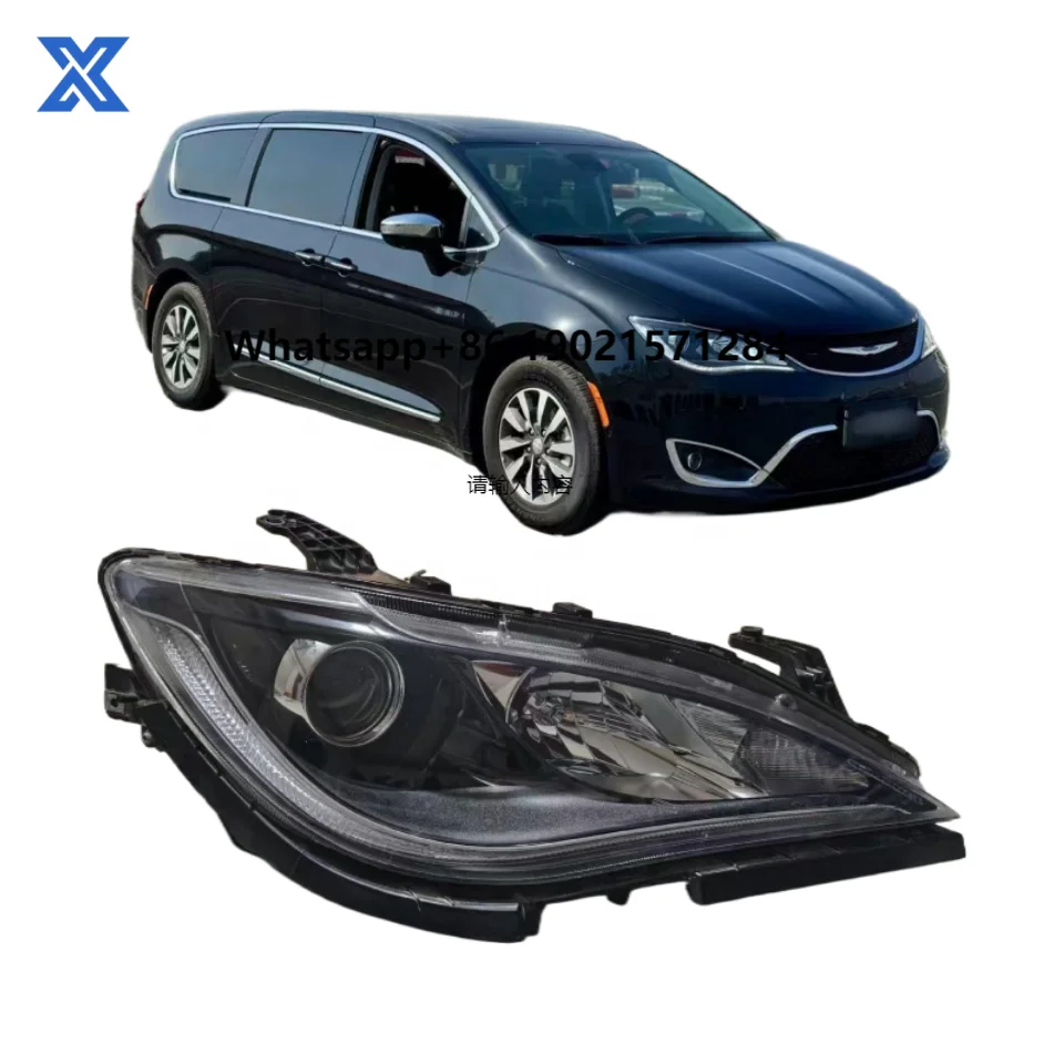 

For 2017-2019 Chrysler Pacifica Halogen Headlight Assembly, Direct Fit for RU/Touring Models, DRL & Auto-Leveling