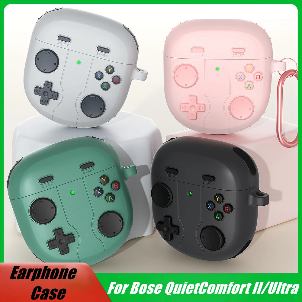 

3D Earphone Case Cartoon Style Silicone Earphone Protective Cover Dustproof Game Console Styling for Bose QuietComfort II/Ultra