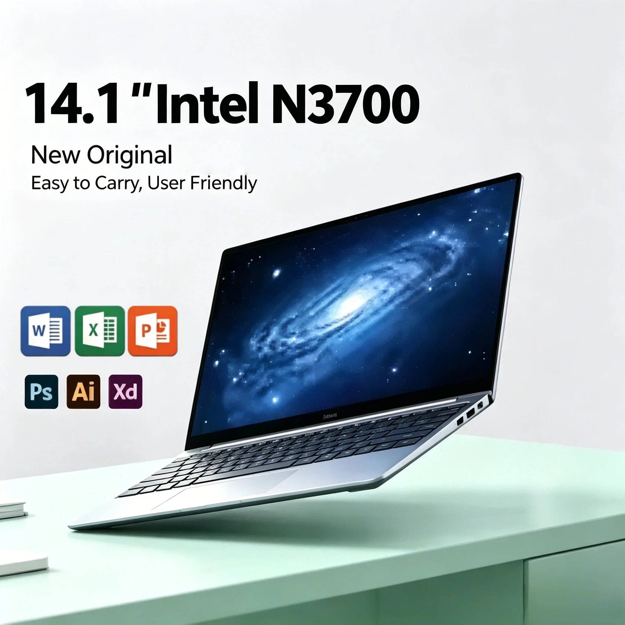 NEW Ultra Slim 14.1 Laptop 16GB RAM 2TB SSD Windows 11 Intel N3700 Notebook Computer Gamer 1920x1080 Office Study Pro