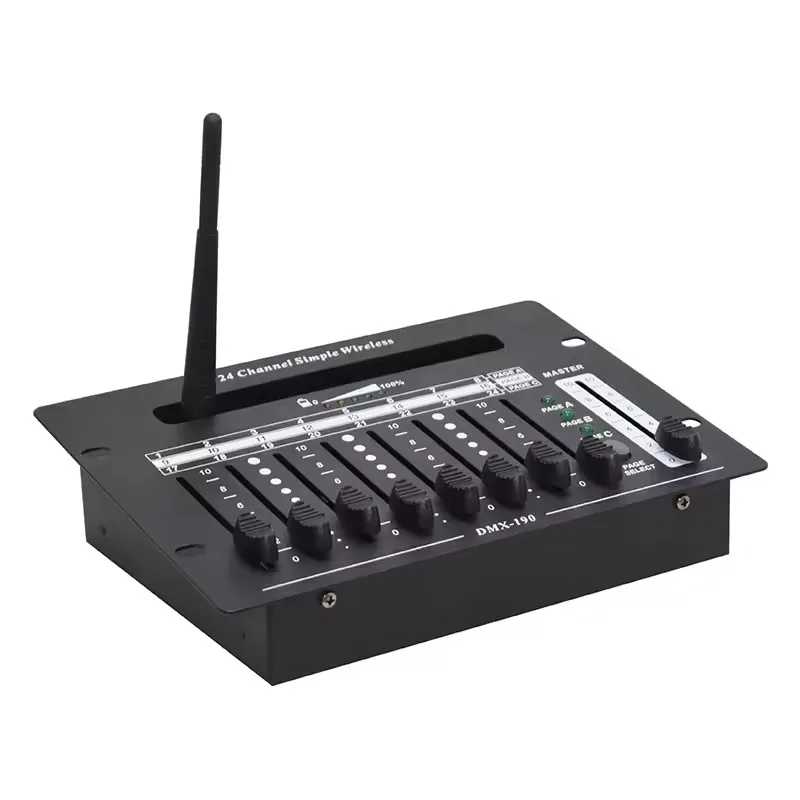 

Беспроводной 24-канальный контроллер DMX512, мини-пульт DMX для сценического освещения с перезаряжаемой литиевой батареей, портативный простой диммер