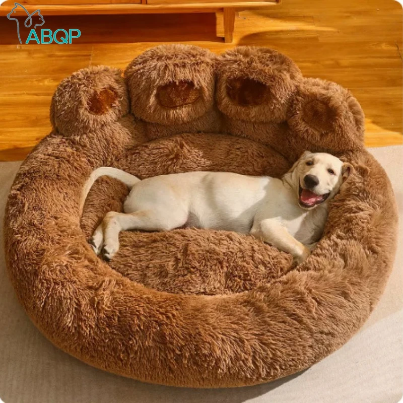 

Pet Dog Sofa Beds Warm Large Dog Bed Cute Bear Paw Shape Mat Pets Kennel Washable Plush Basket Puppy Cats Supplies Wholesale