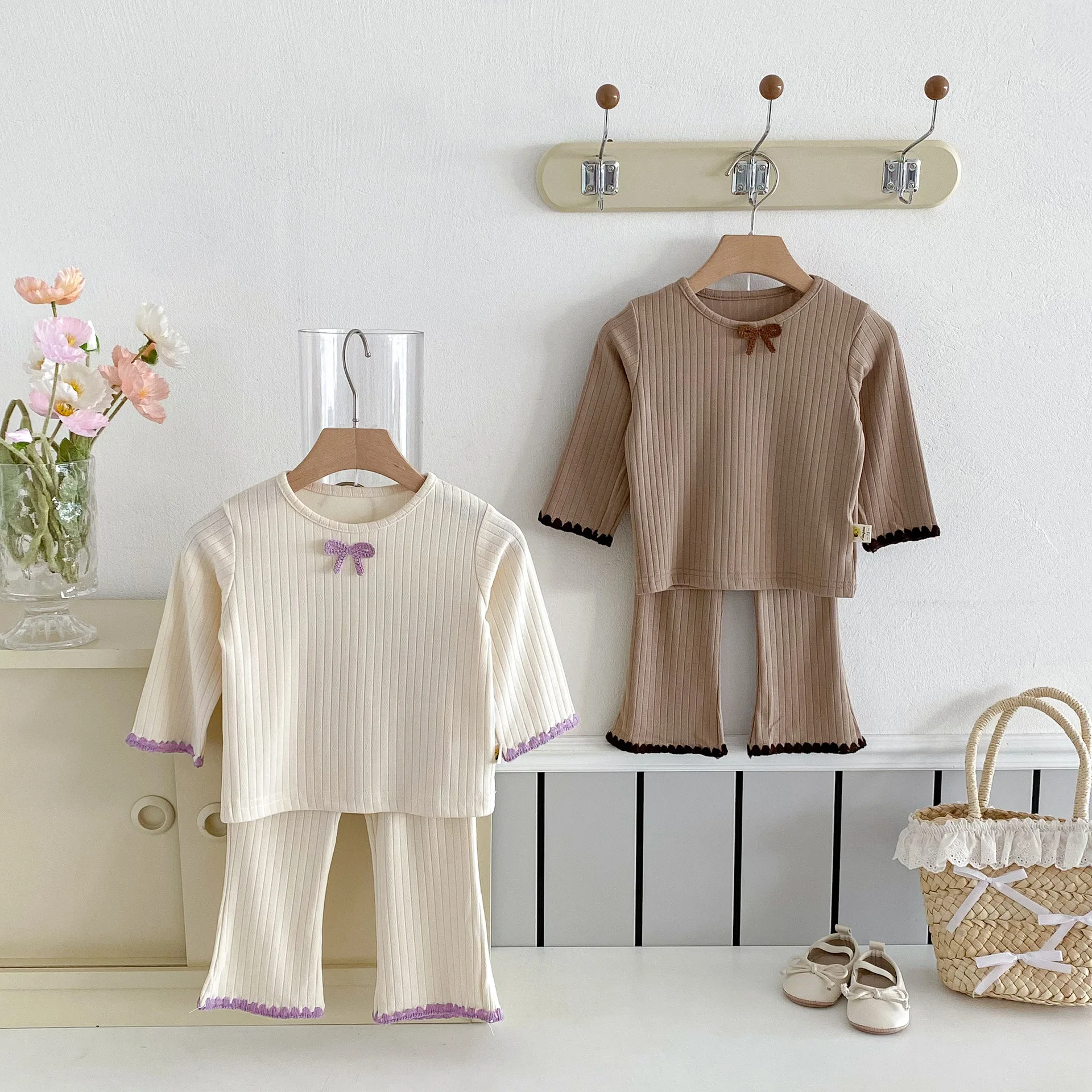 5037-女の子ベビーセット-2026年秋-ベビーシャツ-パンツ-ツーピースセット-ベビー服セット-新生児-幼児-女の子服