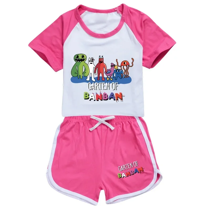 Garden of Banban Pajamas Set Summer Children Short Sleeve TShirt Sleepwear Pyjamas Cartoon Garden of Ban Baby Clothing Sportwear