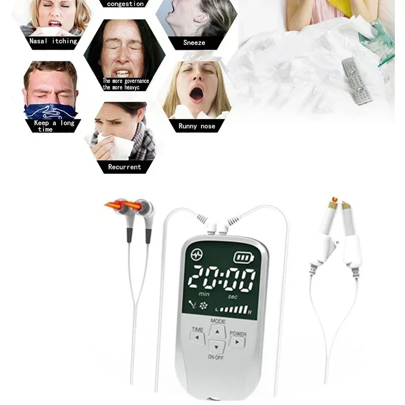 Otitis Media Tinnitus Ear Laser Therapy Rhinitis Sinusitis Anti-Snoring Treatment Device LLLT Irradiation Laser Physiotherapy