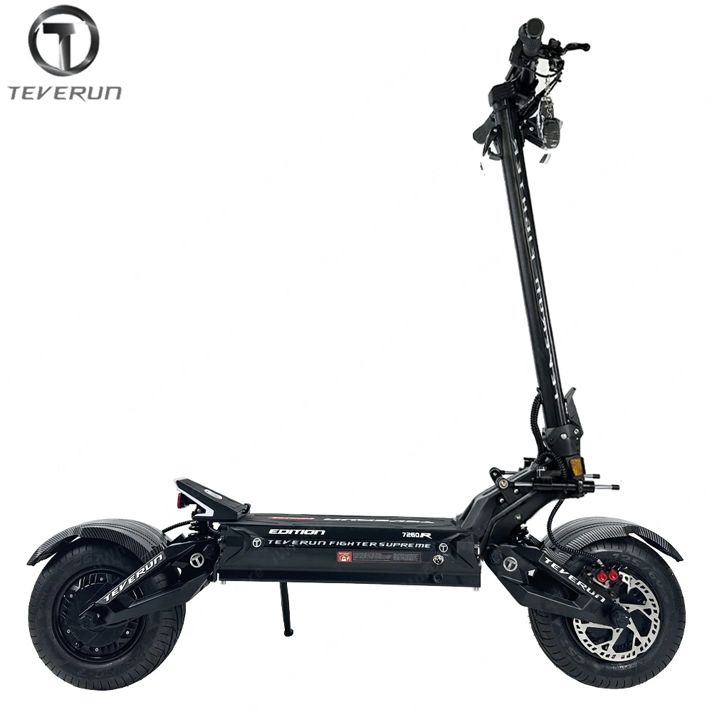 Teverun-patinete eléctrico Fighter 7260R, 72V, 60Ah, potencia máxima de 2024 W, Motor versión por aplicación con GPS, función PKE, novedad de 10000