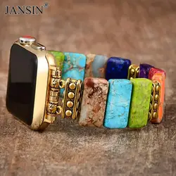 Colorful Stone Bracelet For Apple Watch 10 9 8 7 6 46mm 42mm 41mm 45mm Women Bohemian Woven Strap For iWatch Ultra 2 1 49mm Band