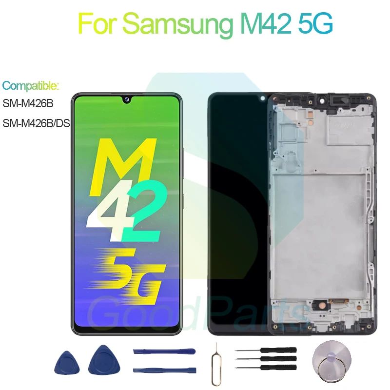 For Samsung M42 5G Screen Display Replacement 1600*720 SM-M426B, SM-M426B/DS M42 5G LCD Touch Digitizer Assembly