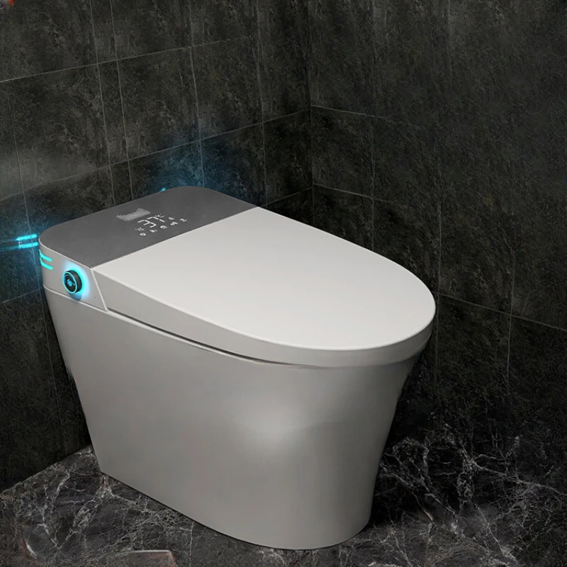 Household intelligent toilet integrated automatic flip mute siphon flush foam shield toilet.