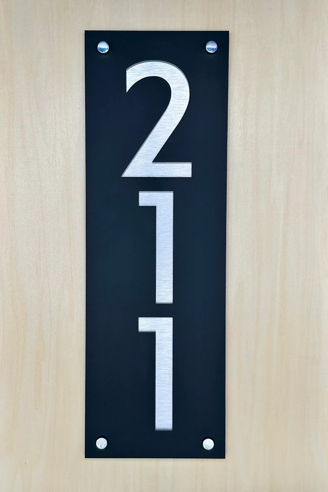 Vertical House Number Sign, Custom Address Sign, Modern Black Door Plaque, Outdoor Home Number Sign,New Home Gift