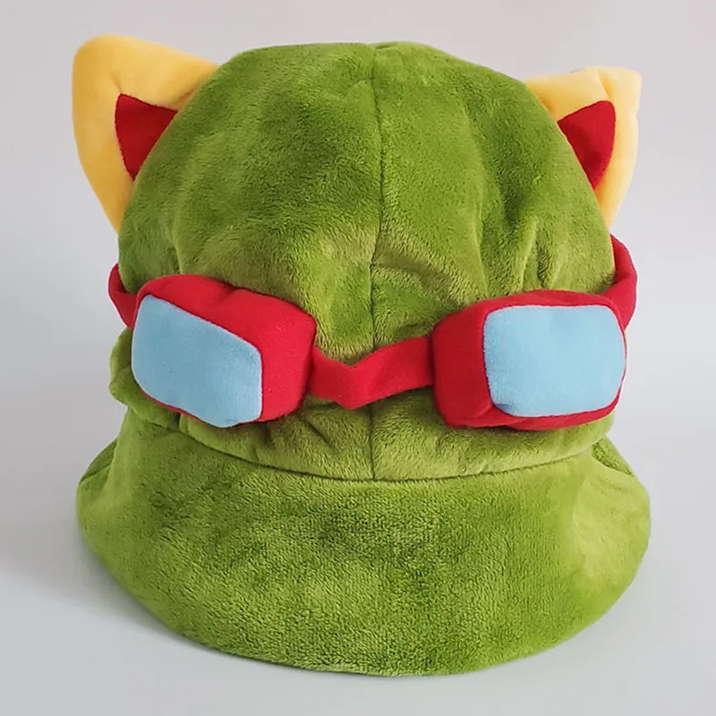 Game Lovely kawaii Swift Scout Timor Teemo\'s Hat LOL Cosplay High Quality Plush Warm Hat Party Teemo Cap