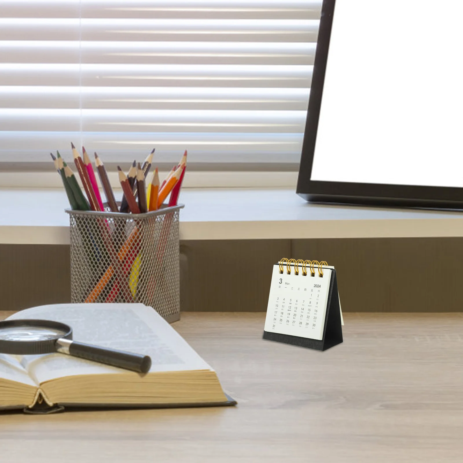 

Desk Calendar 2024 Thick Paper Monthly Flip Binding Standing Desktop Calendar Practical Home Office Daily Note Schedule