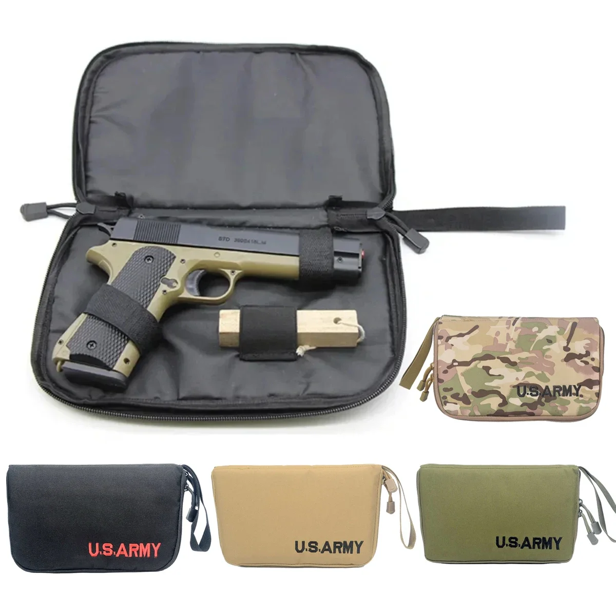 Concealed Carry Handgun Case Portable Pistol Bag Fit 1911 G17 G19 Magazine Pouch Outdoor Hunting Protective Gun Holster