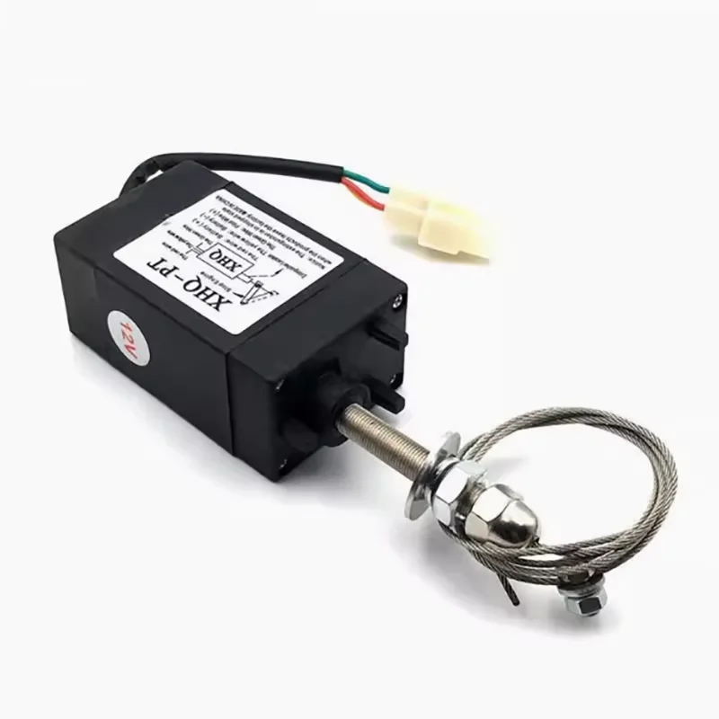 XHQ-PT power on/off pull control shutdown device 12/24V diesel generator flameout shutdown solenoid valve