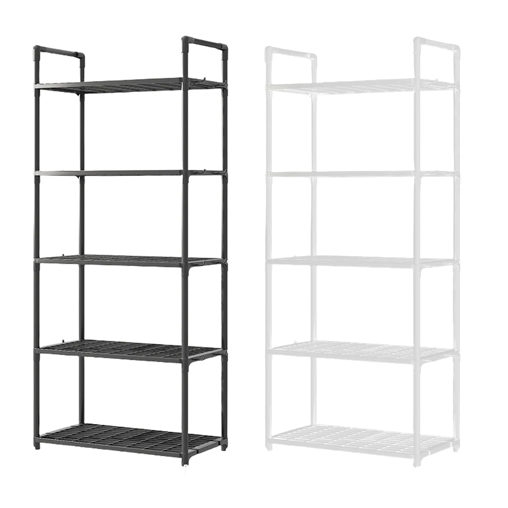 5 Tier Storage Shelves Heavy Duty Storage Shelf 66 Lbs Capacity Standing Shelf for Kitchen Pantry Closet Bathroom Laundry Garage