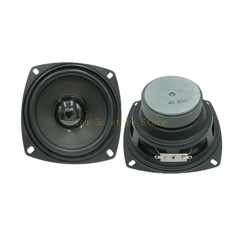 2Pcs 105mm Speakers 4inch Full frequency 4Ohm 20W Loudspeaker DIY Bass Sound D0UA