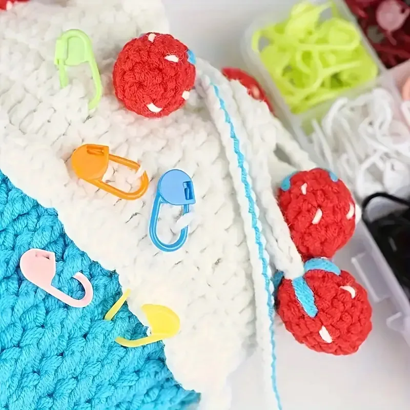 30Pcs /Lot 22mm Colorful Plastic Safty Pins Sweater Mark Buckle Needle Knit Dedicated Baby Yarn DIY Weaving Tools