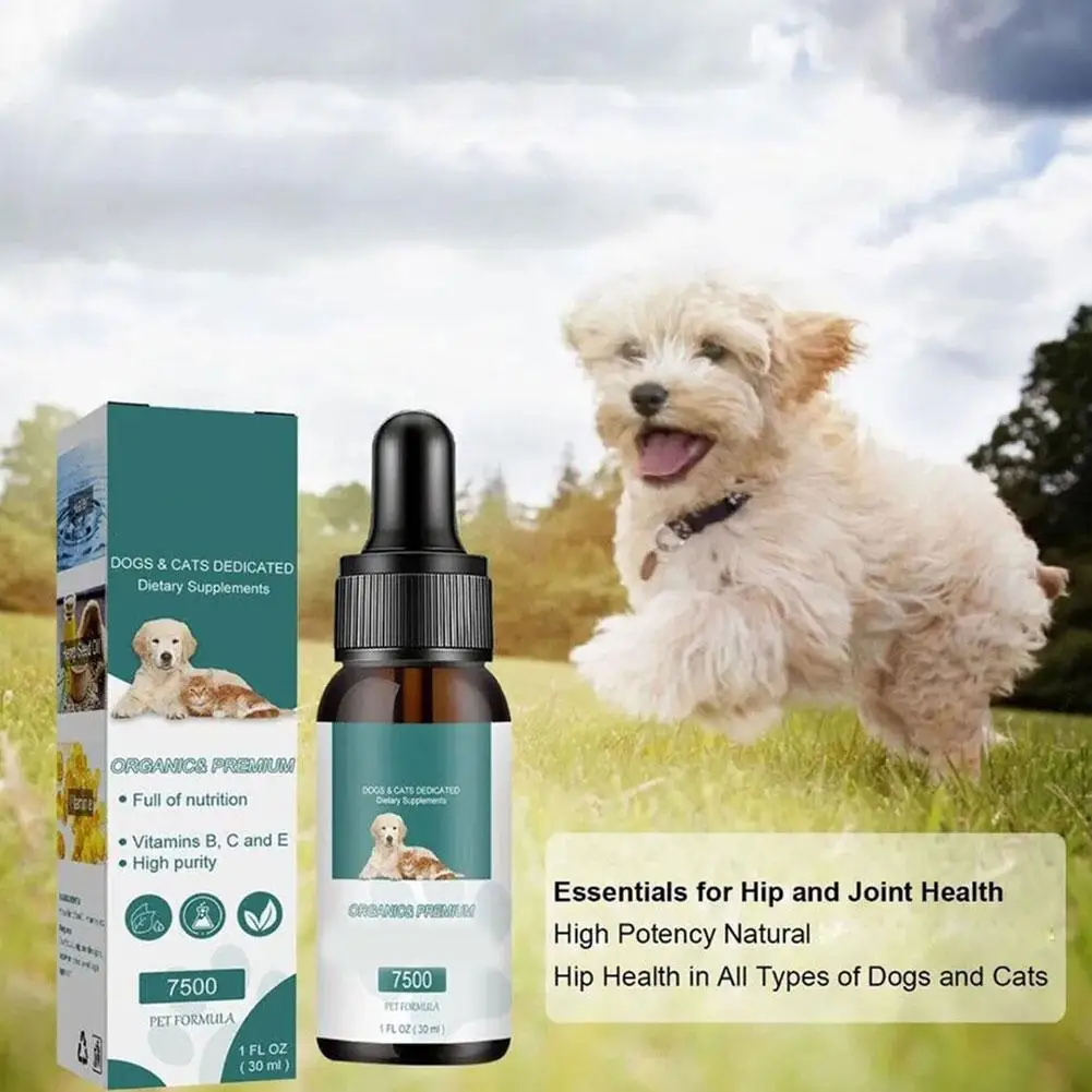 Aceite de semilla Natural para mascotas, aceite nutritivo de alta pureza para perros y gatos, alivio del dolor y la ansiedad, vitaminas B, C, E, V8j5, 30ml