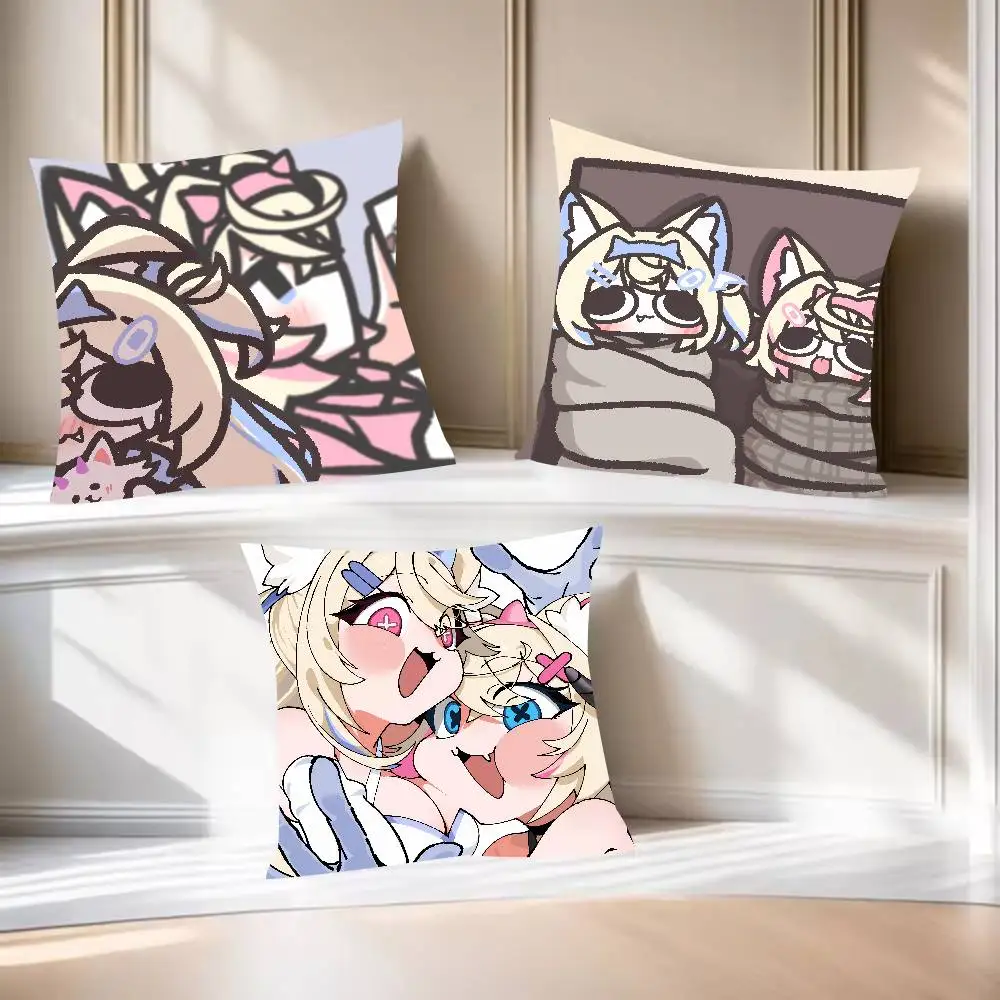 Cute Kawaii Hot FUWAMOCO Pillow Case Cushion Cover Decor Home Throw Pillow Covers For Couch Camping Pillow Cover Decorations