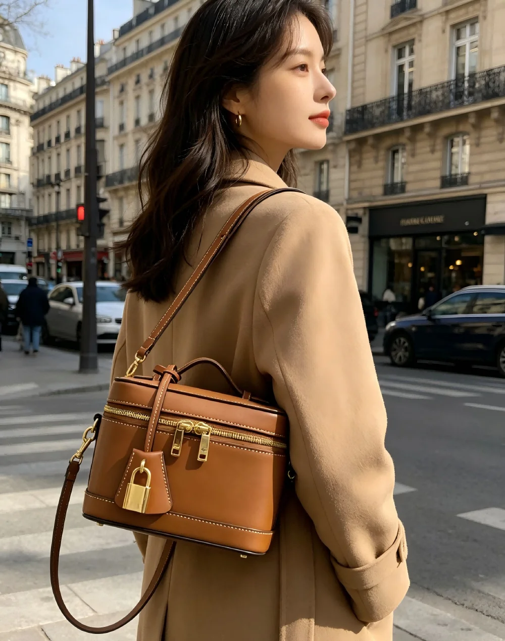 

Fashion Box Lipstick Bag Women Handbag Designer Mini Small Square Shoulder Crossbody Bag Ladies Brown Coffee Leather Bag