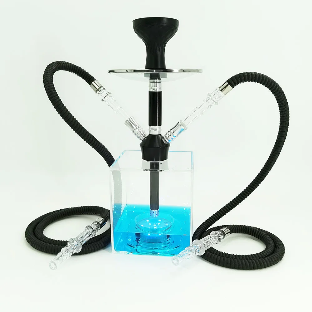 

Durable Iron Arabic Hookah Mini Shisha Kit Compact Double Hookah with Accessories