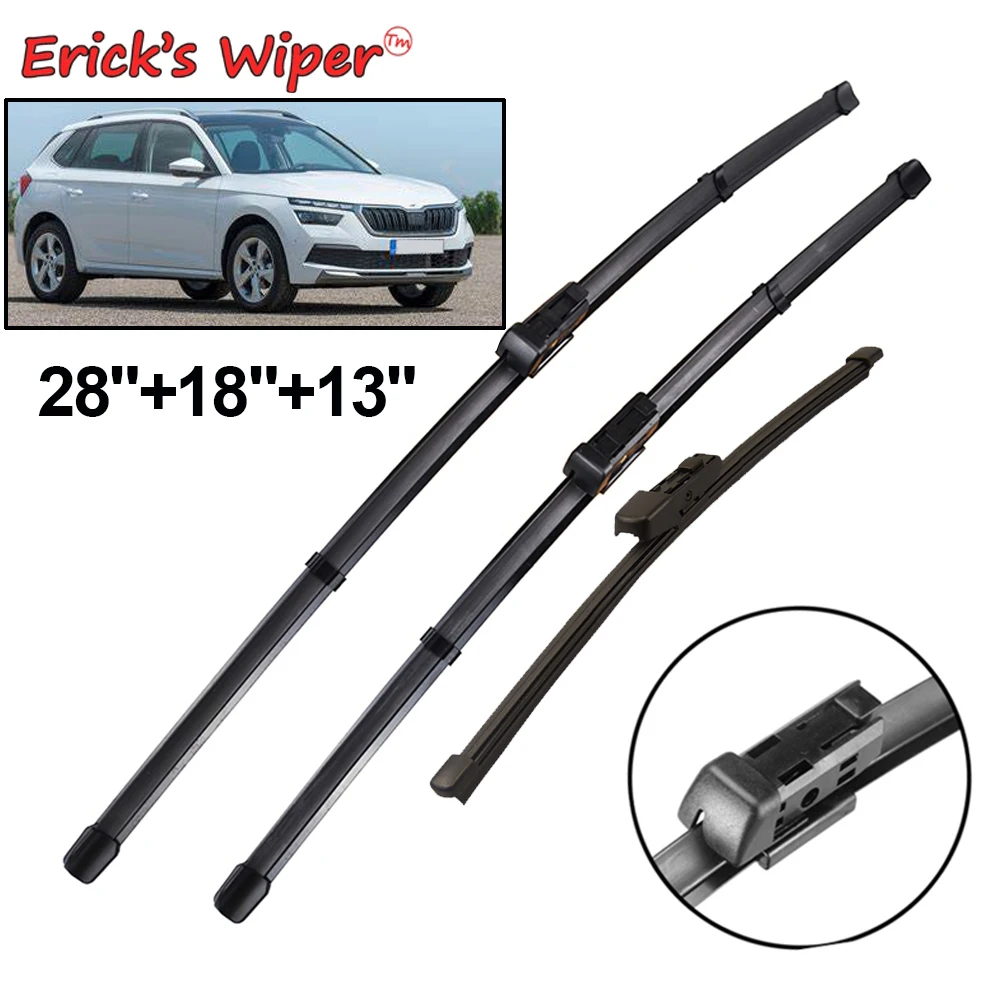 Erick's Wiper LHD Front & Rear Wiper Blades Set For Skoda Kamiq 2019 - 2023 Windshield Windscreen Window Car Brushes 28