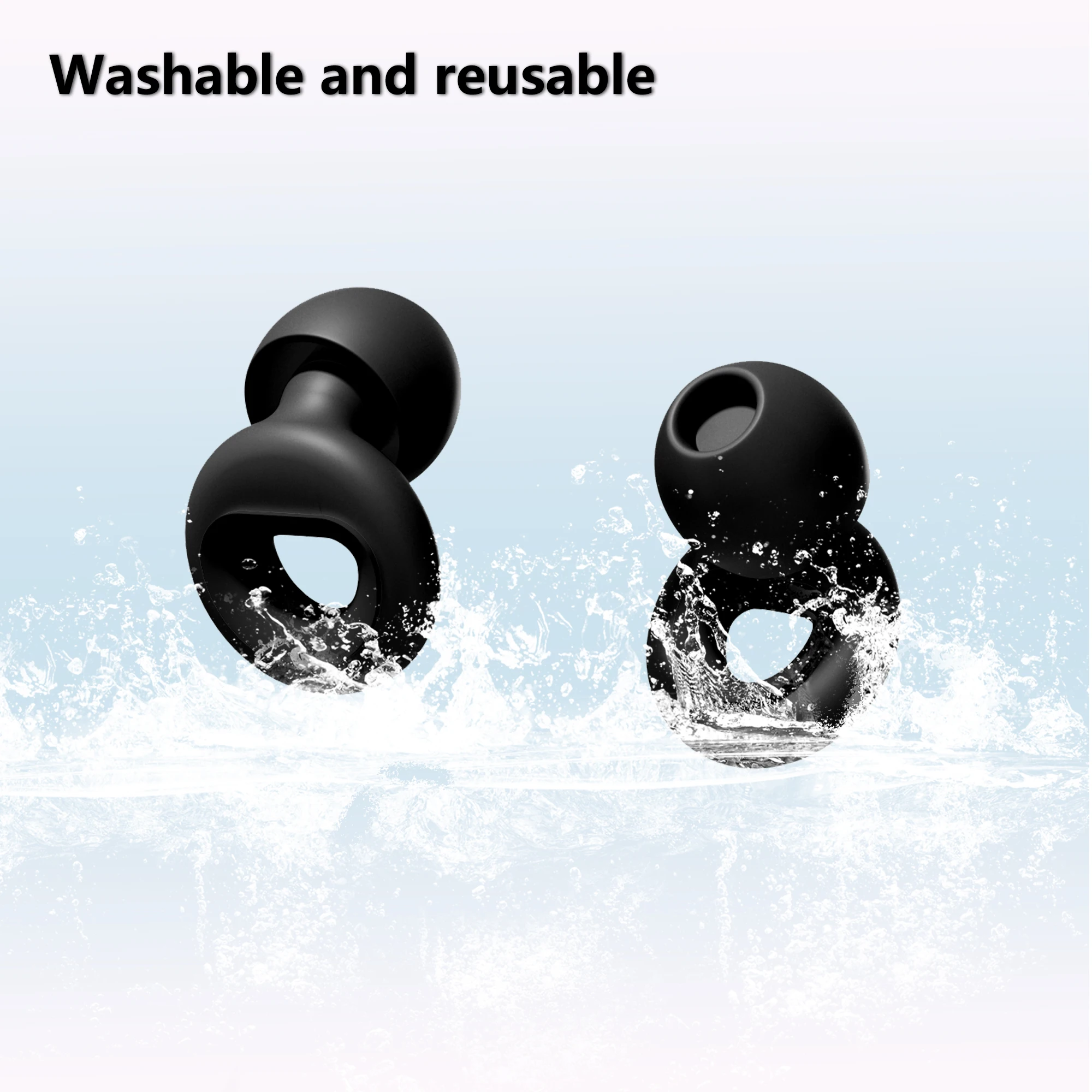 

plus Size Ear Plugs Soundproof Waterproof for Swimming Noise Reduction Insulation Portable Travel And Home Use