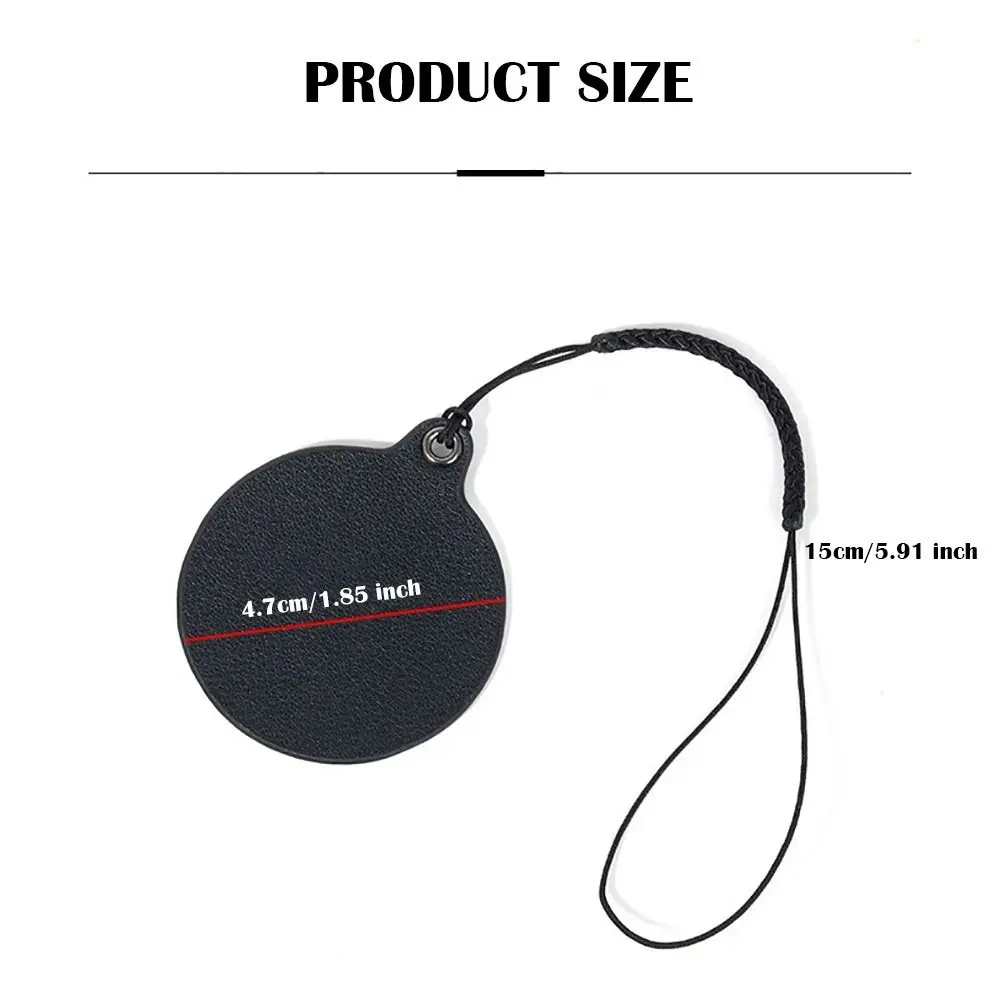 For Fujifilm Instax mini EVO Genuine Leather Lens Cover Sticker Protective Rope Anti Drop Lanyard Instant Camera Lens Cap