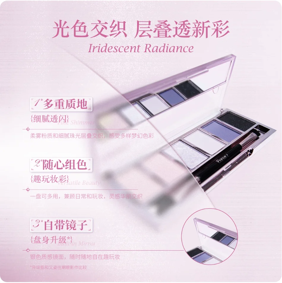 Eunarz Eyeshadow Palette 6 Colors Blue Matte Satin Shimmer High Impact Color Face Makeup Cosmetics