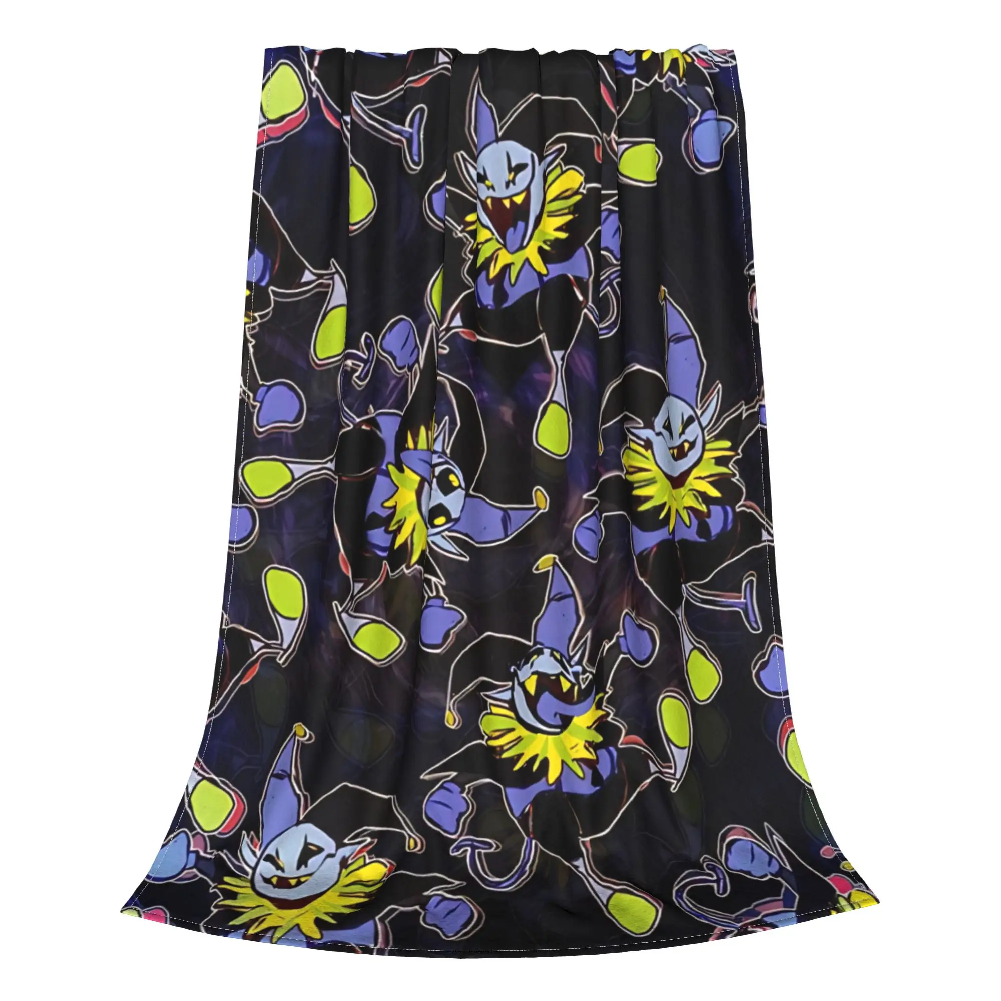 1PC Home Cutecore Purple Maximalist Aesthetic Print Deltarune Blanket Super Cosy Plush Home Living Room Sofa Halloween