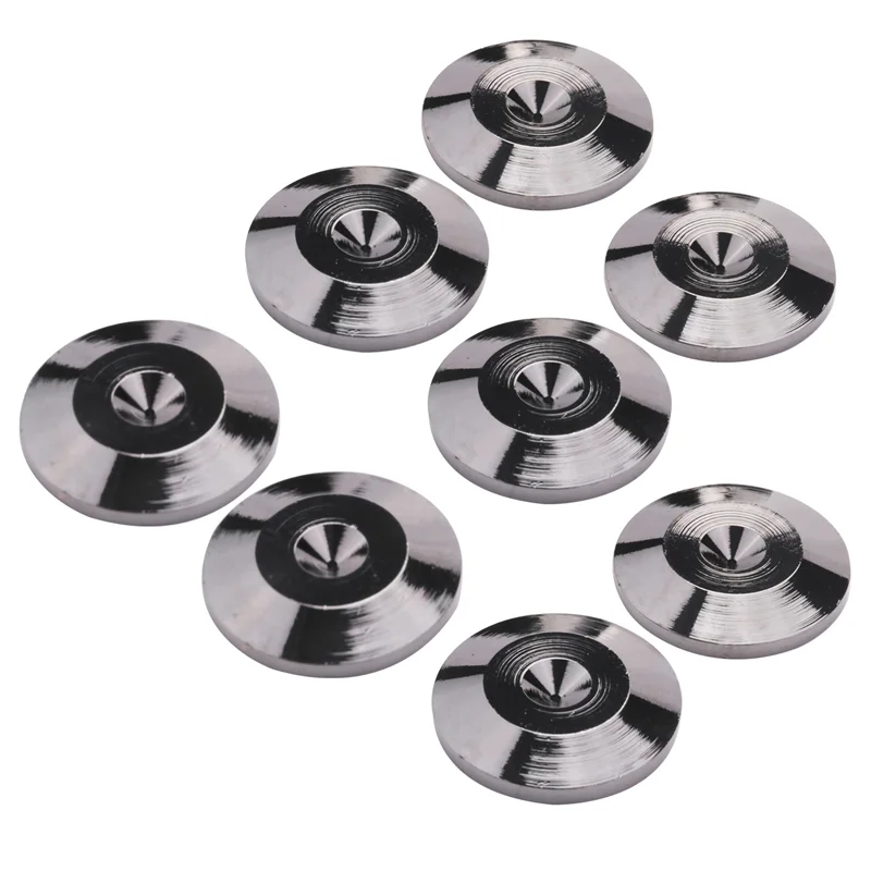 8 pçs metal à prova de choque pé picos almofadas stands esteiras para alto-falantes cd players turntable amplificador dac gravador pés almofada