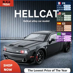 1:24 Dodge Challenger SRT Hellcat Redeye Super Muscle Car Alloy Metal Diecast Car Model Collecting Hobby Decorative Gift Friend