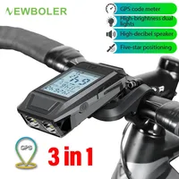 Lámpara de luz para bicicleta de 4 modos, ordenador para bicicleta, linterna con bocina 3 en 1, velocímetro para bicicleta, luces delanteras Led, faro para ciclismo