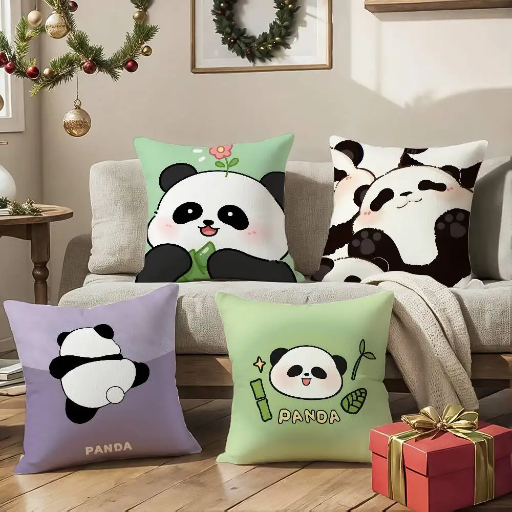 Lovely Panda Pillowcases: Let It Snow, Merry & Bright room home decoration