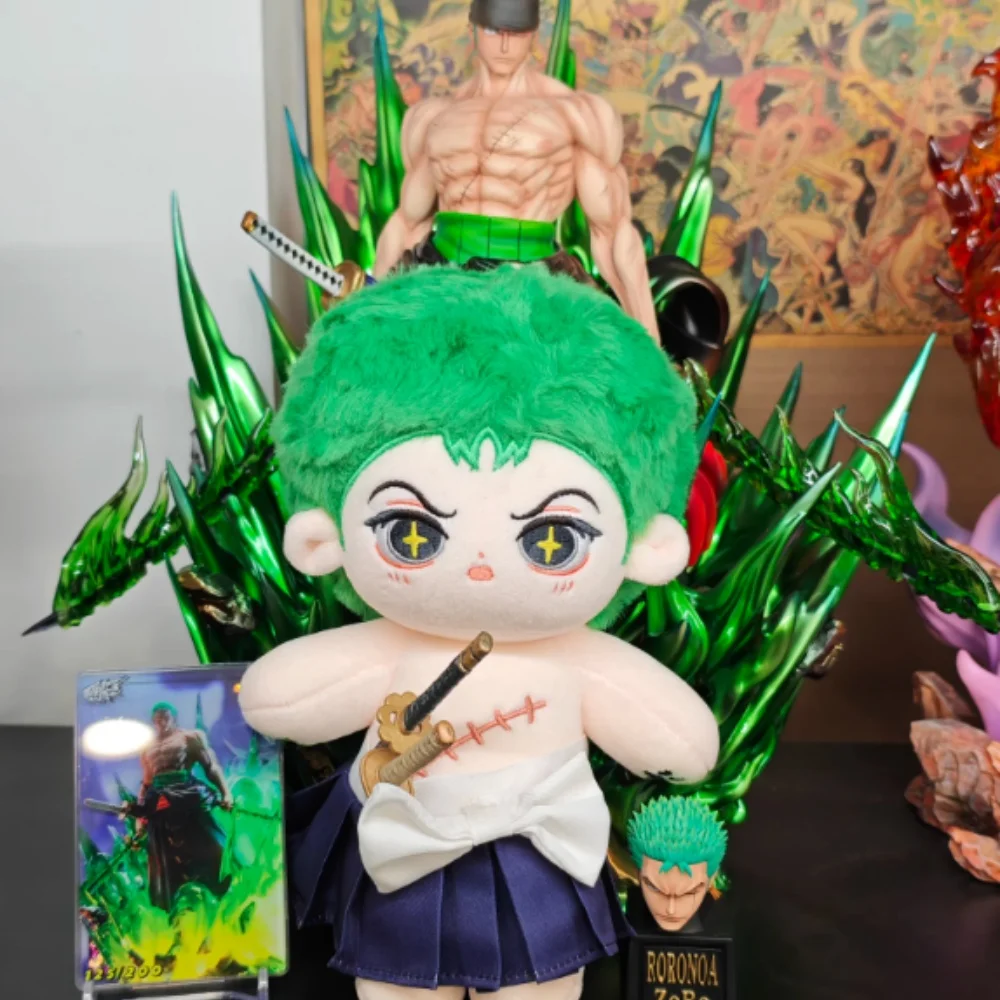 

Плюшевая игрушка 20 см: Анимационная мягкая кукла Зоро Ророноа, супермягкая хлопковая кукла для переодевания, подарок для фанатов и взрослых
