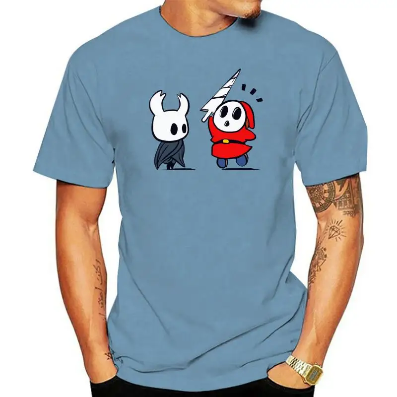 Custom Hollow Knight Shy Guy T Shirt Men Retro Tee Round Neck Free Shipping Camiseta