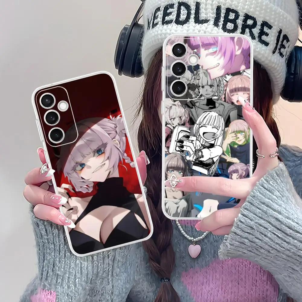 Call Night Nazuna Clear Mobile Phone Case for Samsung Galaxy S25 S24 S23 S22 S21Plus FE Ultra Colorful Cover