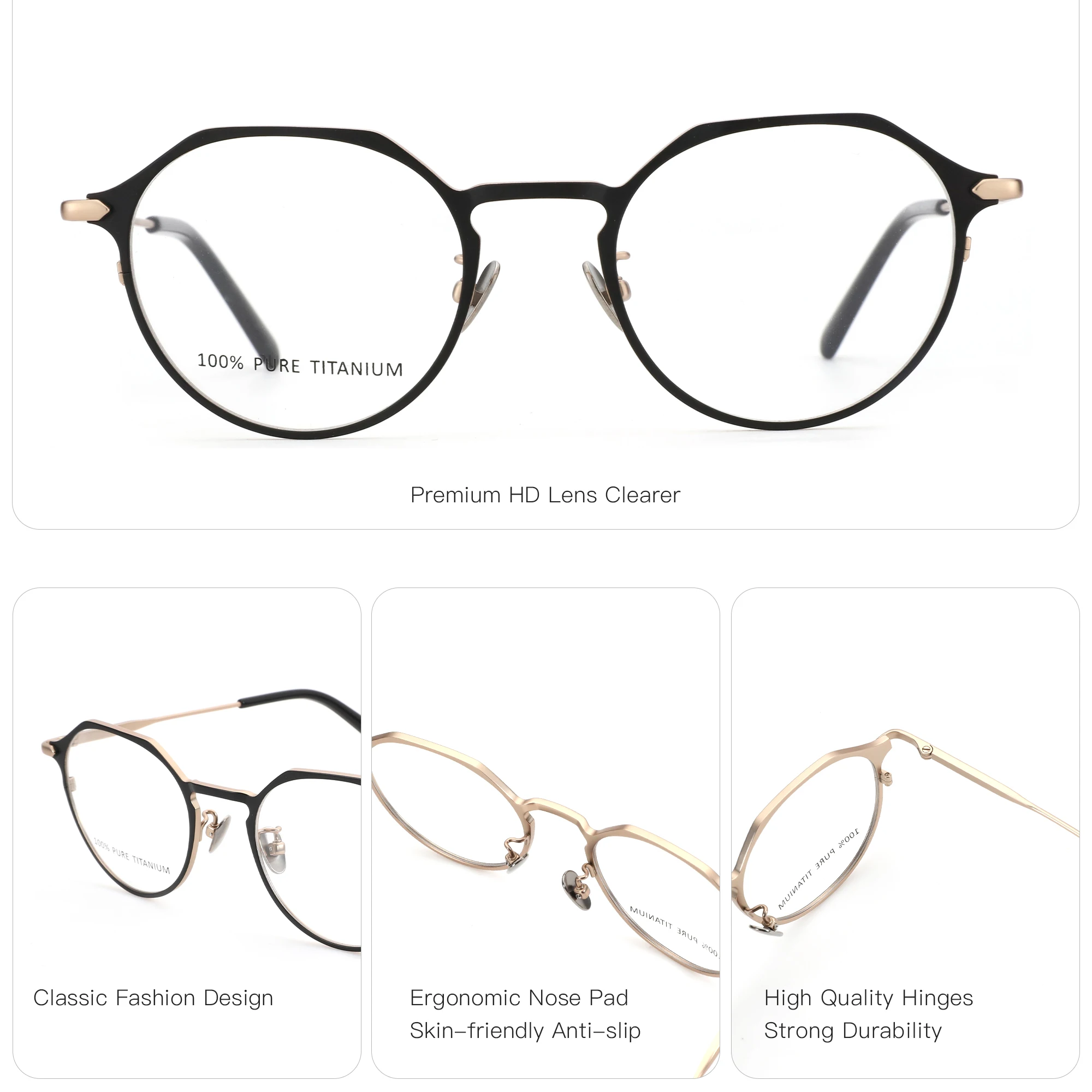 

ZENOTTIC (размер L) круглые оптические линзы из чистого титана с фотохромными очками по рецепту, трендовые мужские и женские прогрессивные линзы
