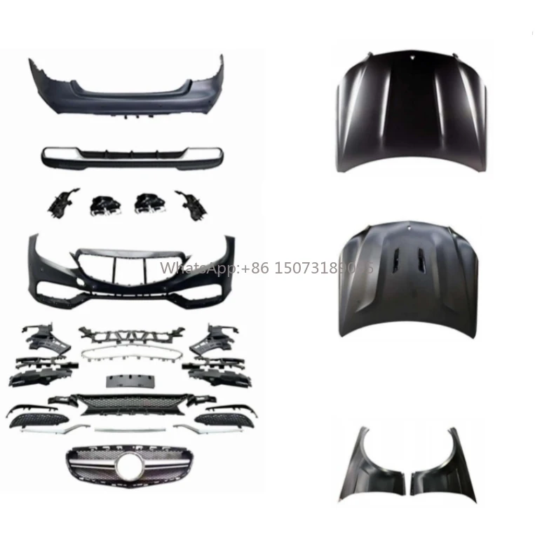 

For Mercedes Benz E Class W212 Upgrade E63 for AMG Dry Carbon Fiber BodyKit Hood PP Material 1:1 2014-2016 Year