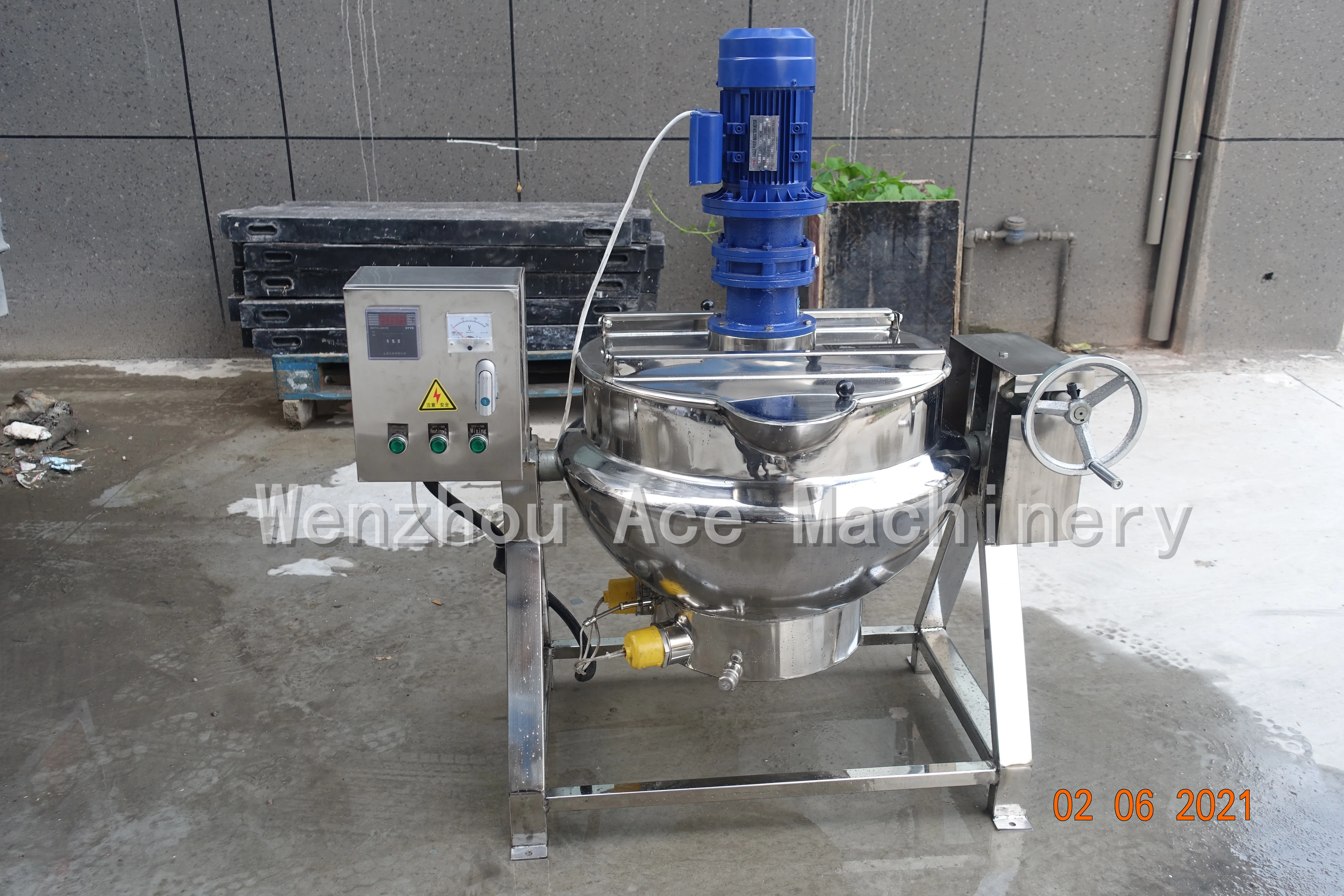 YYHC-50 to 1000 litre heated electric jacketed kettle Cooking Double steam jacketed kettle industrial cooking pot