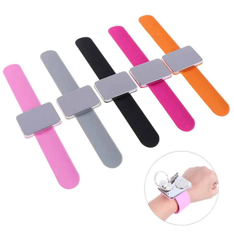 Magnetic Sewing PinCushion Silicone Wrist Needle Pad Safe Bracelet Pin Cushion Storage Sewing Pins Wristband Pin Holder