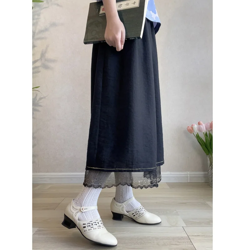 

Полуоблегающая юбка Zola Youan Xiaoa Bla из шелкового материала в республиканском стиле для женщин, традиционная китайская этническая одежда