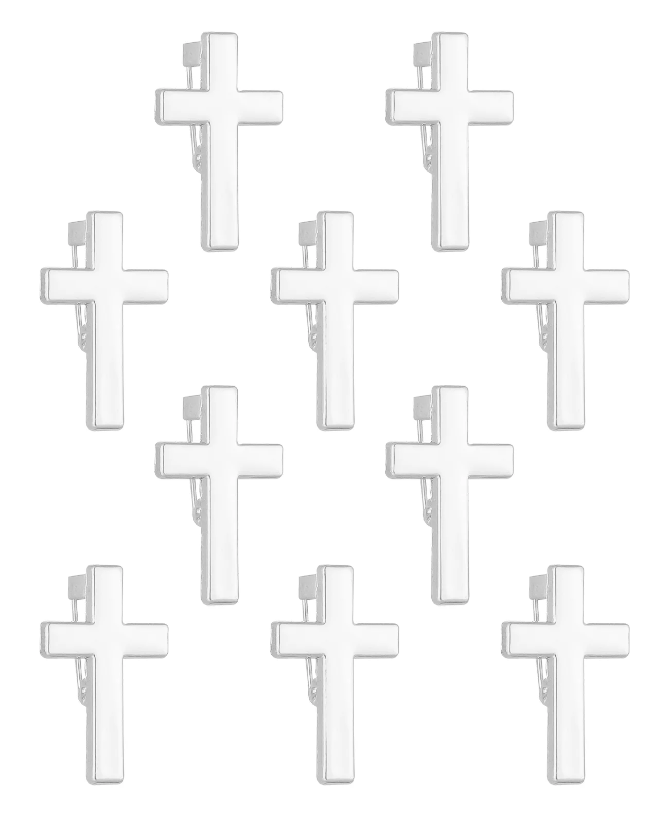 Diyalo 10 Stück 2 Farben religiöse Kreuznadeln Broschen Kirche Gebet Gruppe Andenken Schmuck Sakramente Taufe Konfirmation Geschenke – Detail 6