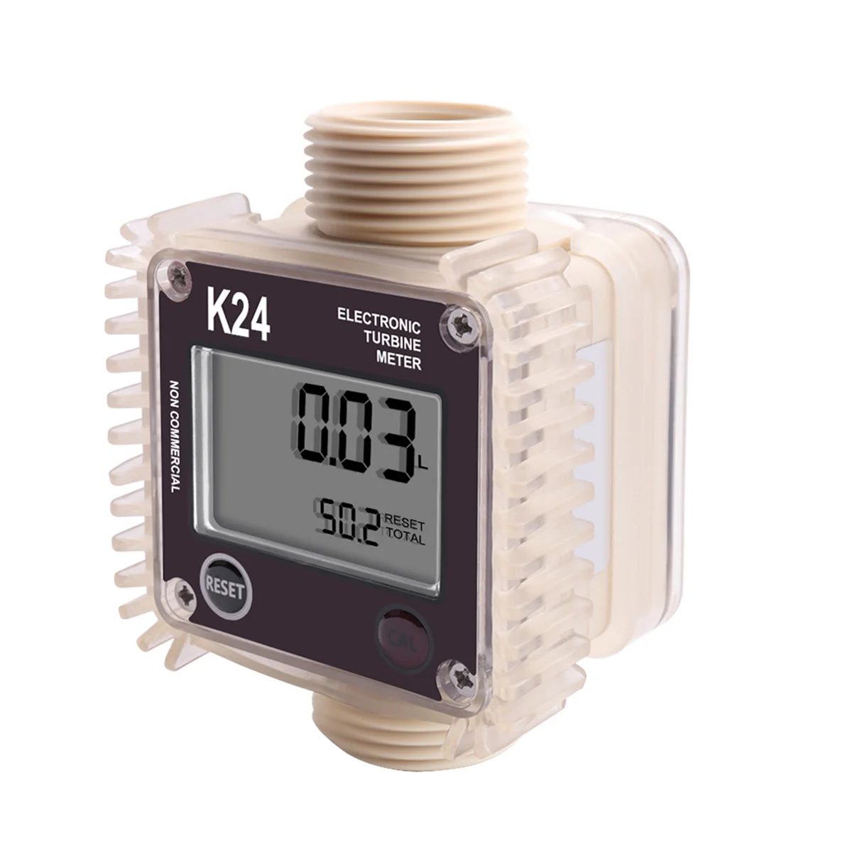 K24 Turbine Digital Oil Fuel Flow Meter Gauge For Chemicals Liquid Water