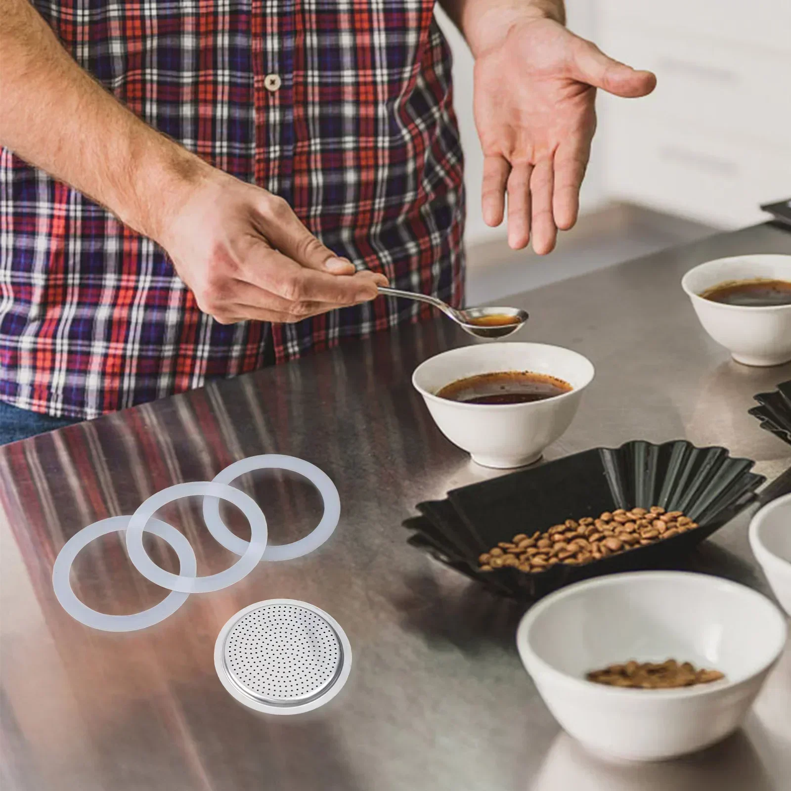 

Silicone Gasket Seals Espresso Maker Kit Coffee Brewing Coffee Pot Maintenance Kit Regular Maintenance Solution