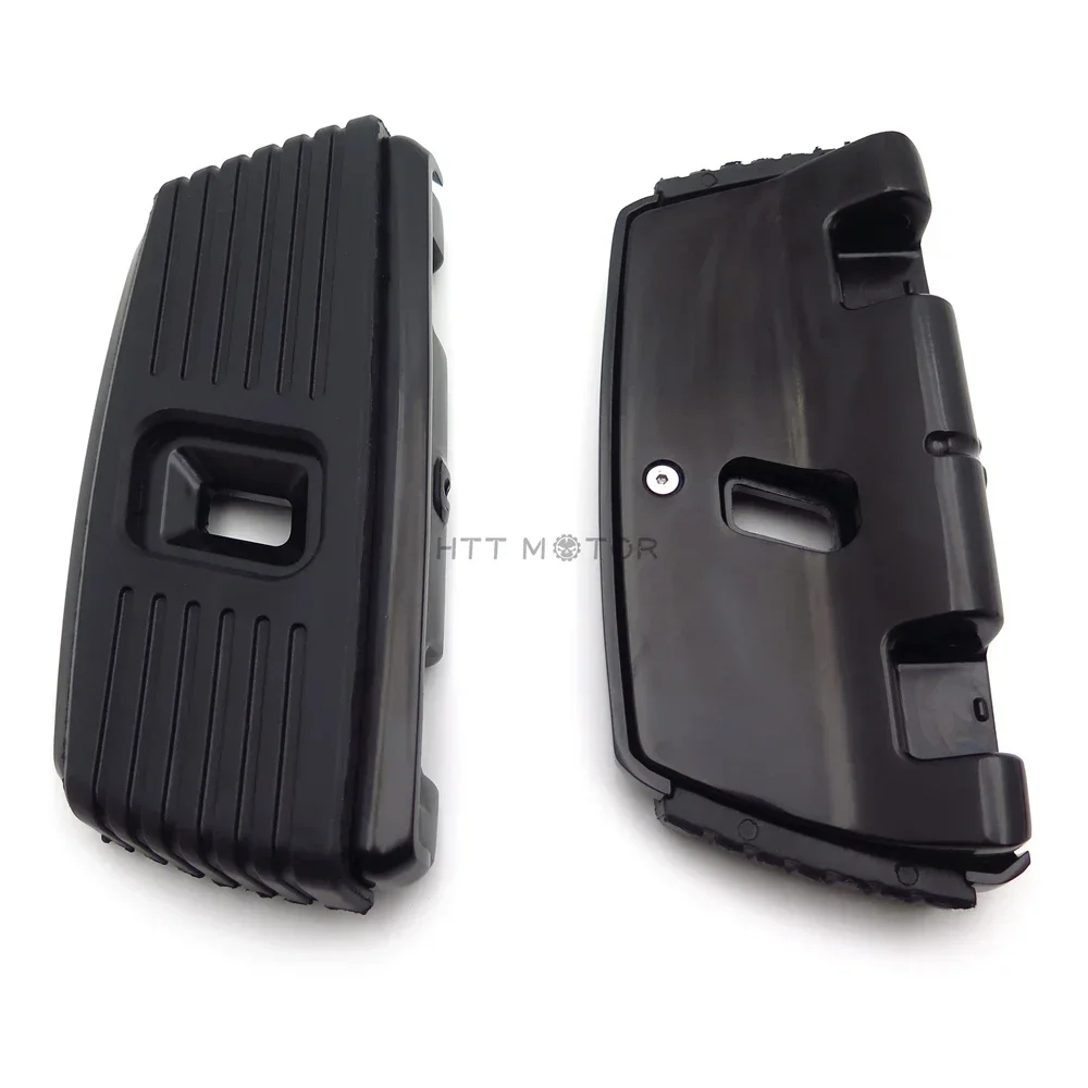 Motorcycle Black Hana Square Passenger Footboard For Harley 1986-2019 Touring Road King Road Glide，2000-2024 Softail