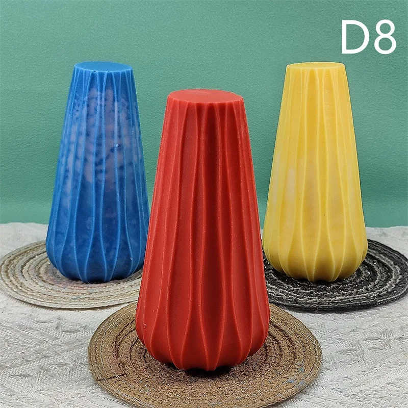 

D8 Vase Shape Silicone Candle Mold Gypsum form Carving Art Aromatherapy Plaster Home Decoration Mold Wedding Gift Handmade