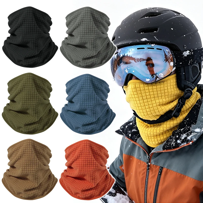 Autumn Winter Cycling Neck Gaiter Windproof Warm Skiing Fleece Neck Gaiter Men Women Outdoor Hiking Breathable Scarf Mask