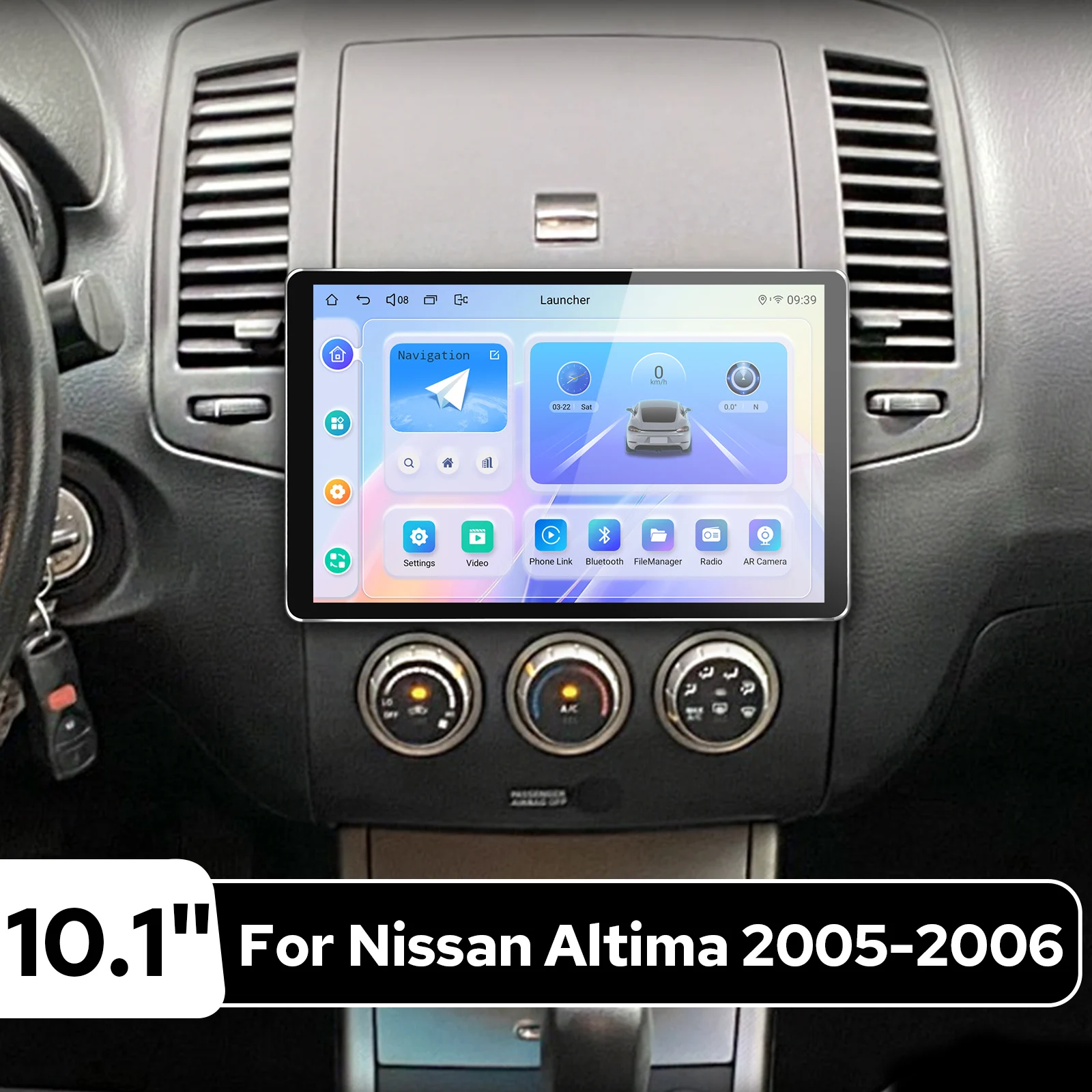 Rádio de Carro Android JOYING 10.1" para Nissan Altima 2005-2006 1280×800 com CarPlay Sem Fio e Android Auto Plug&Play
